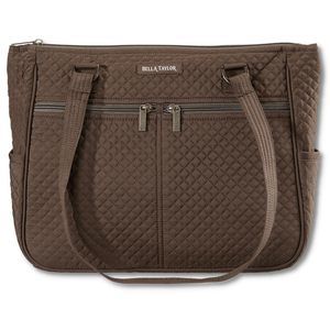 Everyday Tote Quilted Microfiber Handbag Chocolate >:)